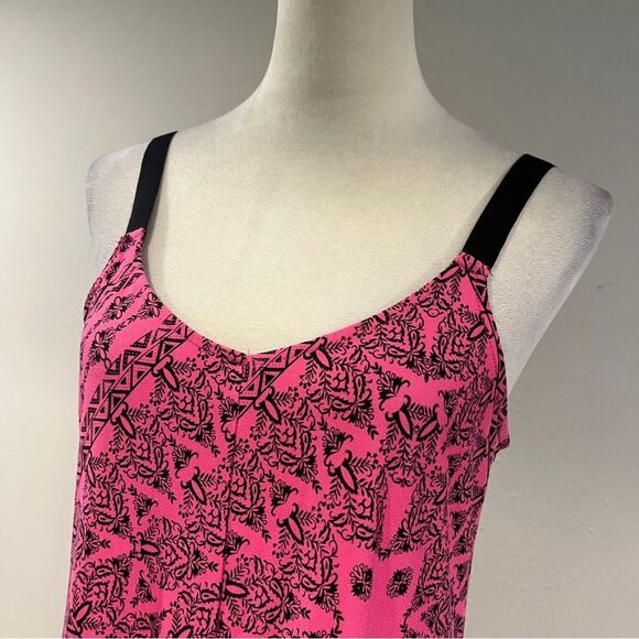 Apt 9 Pink and Black Patterned v-neck mini nightgown Dress size small - Picture 2 of 11
